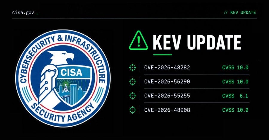 CISA fügt vier kritische Sicherheitslücken hinzu