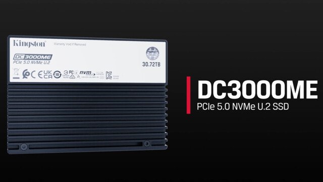 Kingston Launches 30-TB SSD with PCIe 5.0