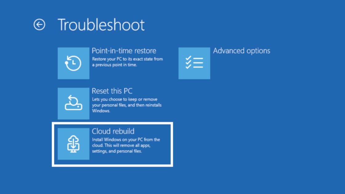 Microsoft Tests Cloud Rebuild for Windows 11