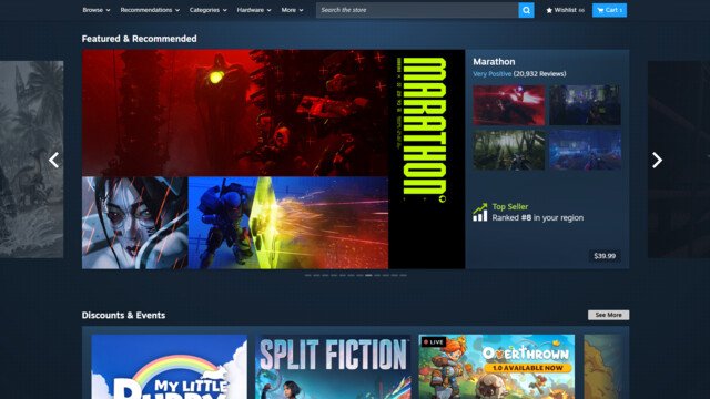 Valve testet neue Steam-Startseite für Desktop und Steam Deck