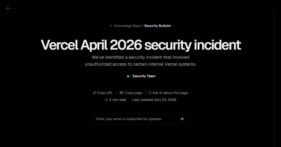 Vercel Discovers Additional Compromised Accounts